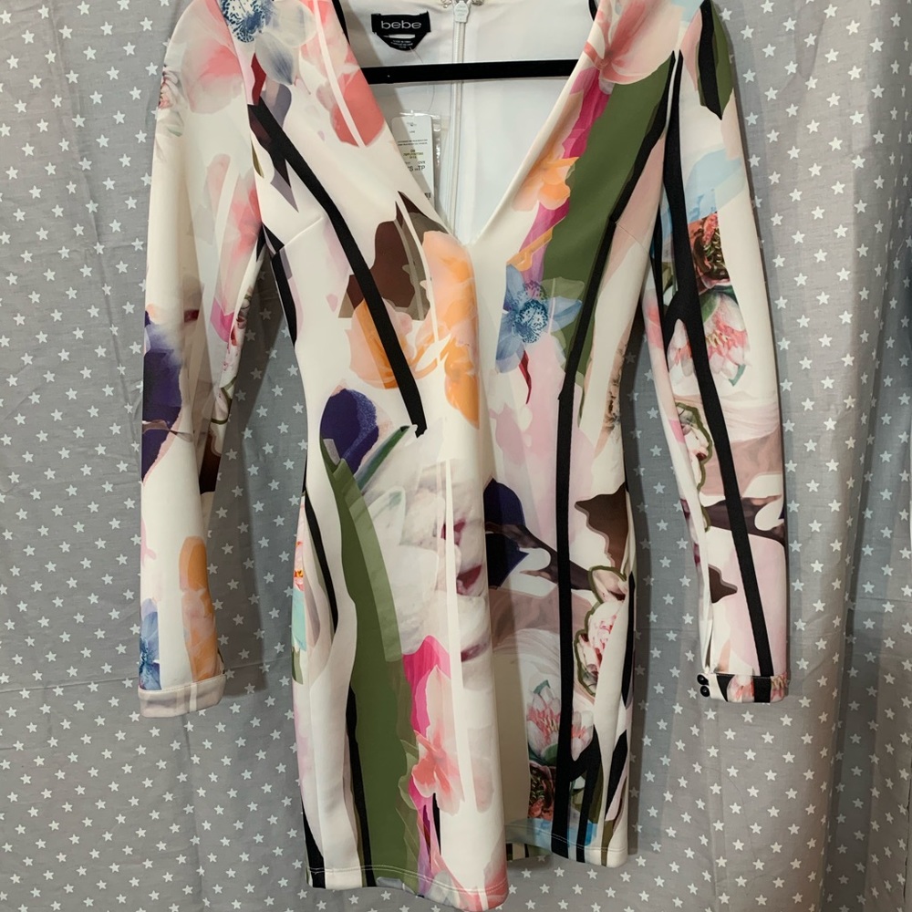BEBE low-cut mini dress